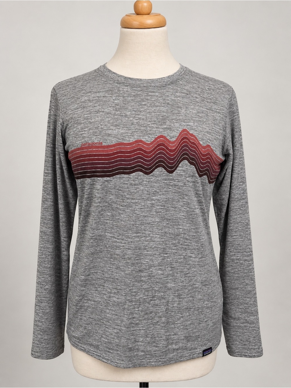 Patagonia Capilene Cool Daily Graphic Long Sleeve Shirt Gray Womens Small - Picture 4 of 15